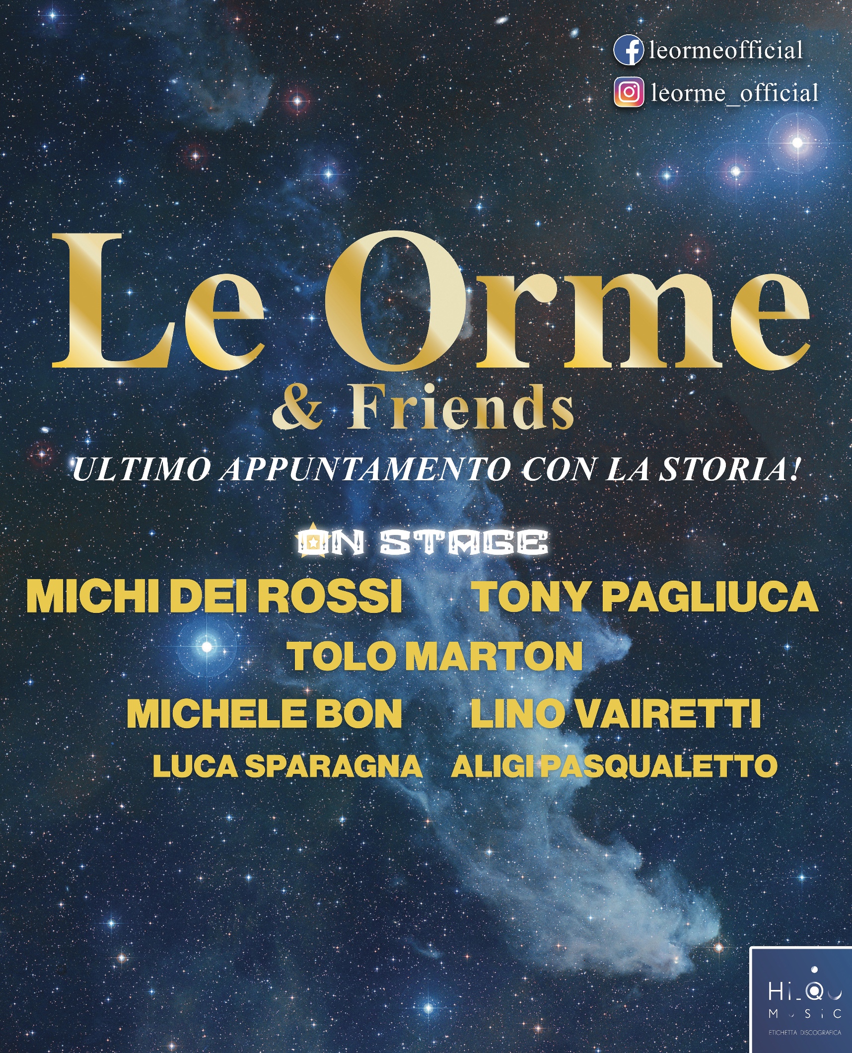 LE ORME AND FRIENDS 3 NOVEMBRE 2023 - Venerdì ORE 21.00