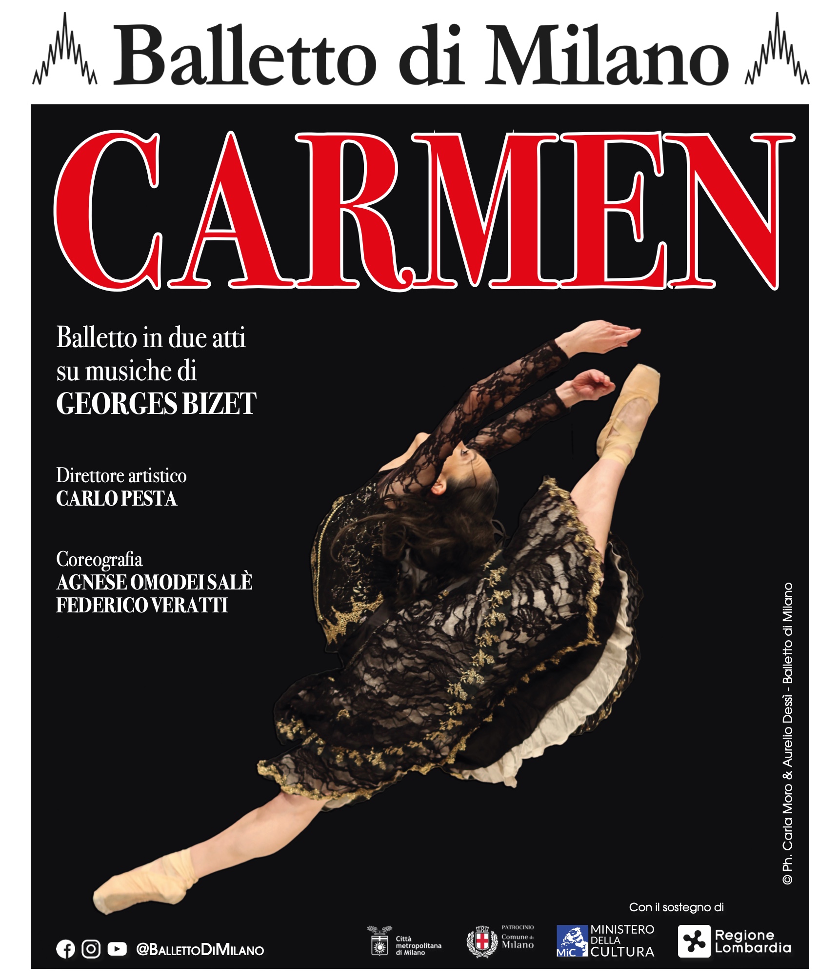 BALLETO DI MILANO “Carmen” 9 NOVEMBRE 2024 - sabato ore 21.00